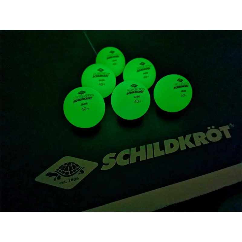 PELOTAS PING PONG SCHILDKROT JADE 40+ GLOW IN THE DARK - 4