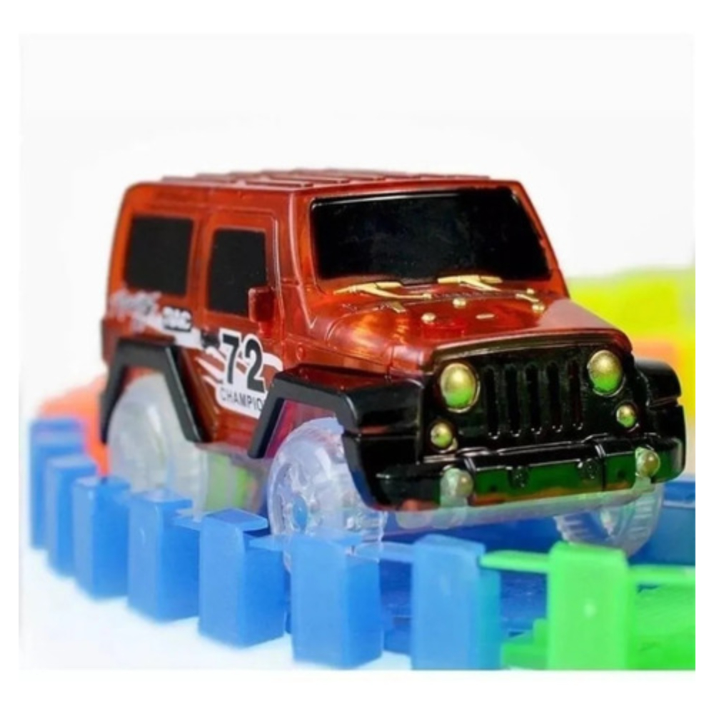 PISTA DE AUTO MÁGICA LUMINOSA ARMABLE 128 PIEZAS - 6