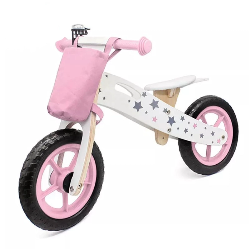 BICICLETA DE APRENDIZAJE EQUILIBRIO MADERA ROSADA - 1