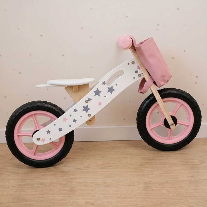 BICICLETA DE APRENDIZAJE EQUILIBRIO MADERA ROSADA - 2