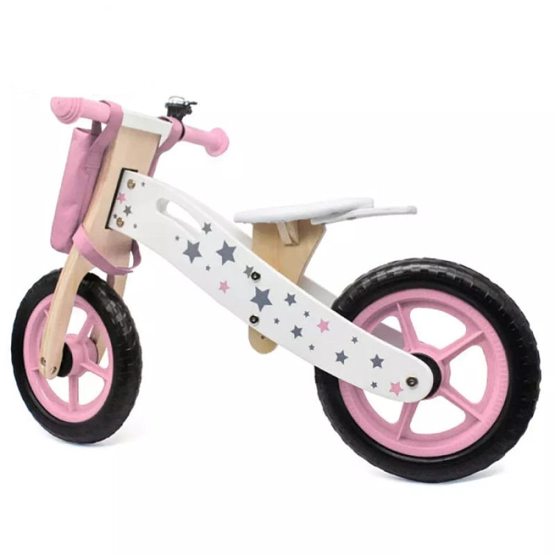 BICICLETA DE APRENDIZAJE EQUILIBRIO MADERA ROSADA - 5