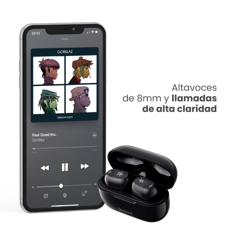 AUDÍFONOS SPACEZAT SMART TOUCH BLUETOOTH 5.1 - 5