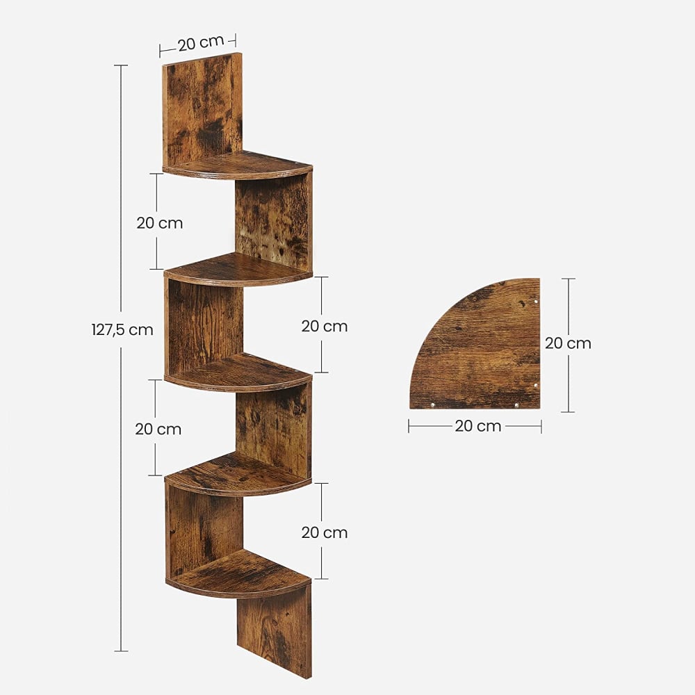 MUEBLE ESTANTE ESQUINERO ZIGZAG ESTILO INDUSTRIAL - 5