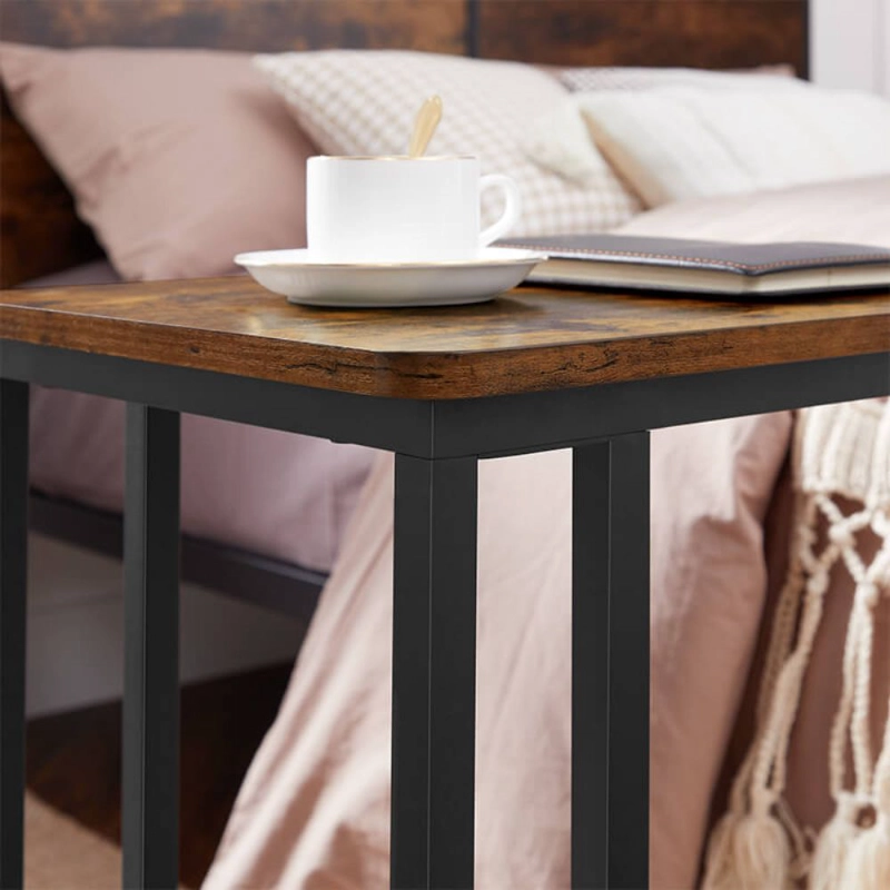 MESA AUXILIAR LATERAL VENDEL CON RUEDAS ESTILO INDUSTRIAL - 8
