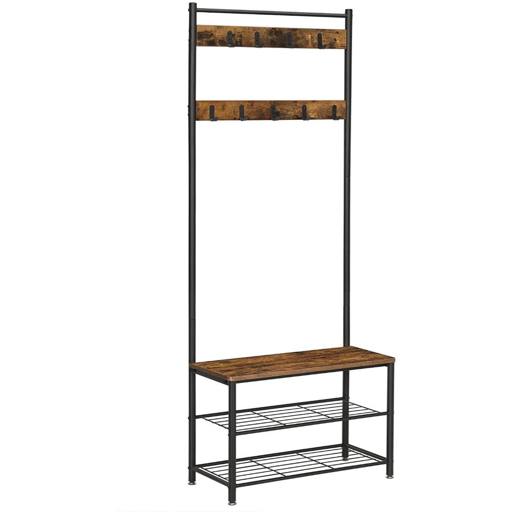 MUEBLE RECIBIDOR PERCHERO DAVEN ESTILO INDUSTRIAL. - 1