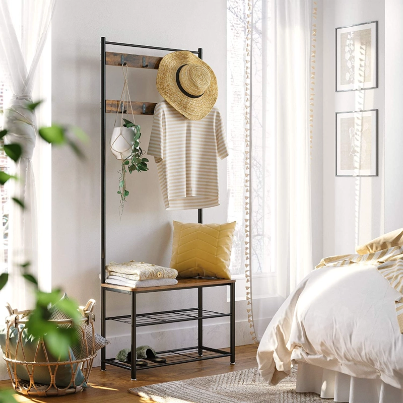 MUEBLE RECIBIDOR PERCHERO DAVEN ESTILO INDUSTRIAL. - 7