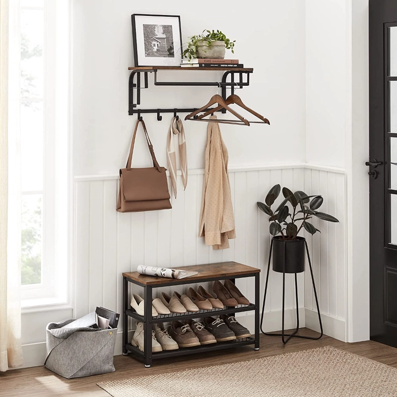 REPISA PERCHERO VASTRA ESTANTE DE PARED ESTILO INDUSTRIAL - 4