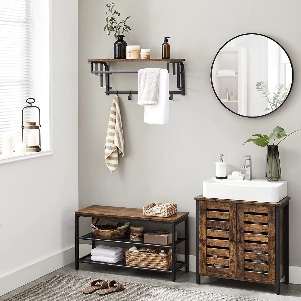 REPISA PERCHERO VASTRA ESTANTE DE PARED ESTILO INDUSTRIAL - 5