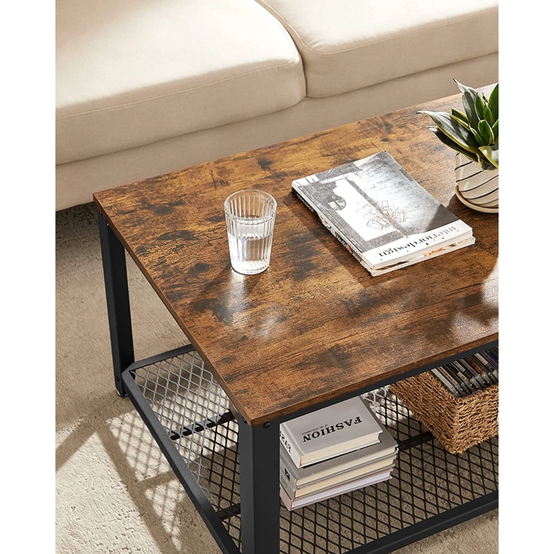 MESA CENTRO SPACEZAT RECTANGULAR LAGAN ESTILO INDUSTRIAL - 4