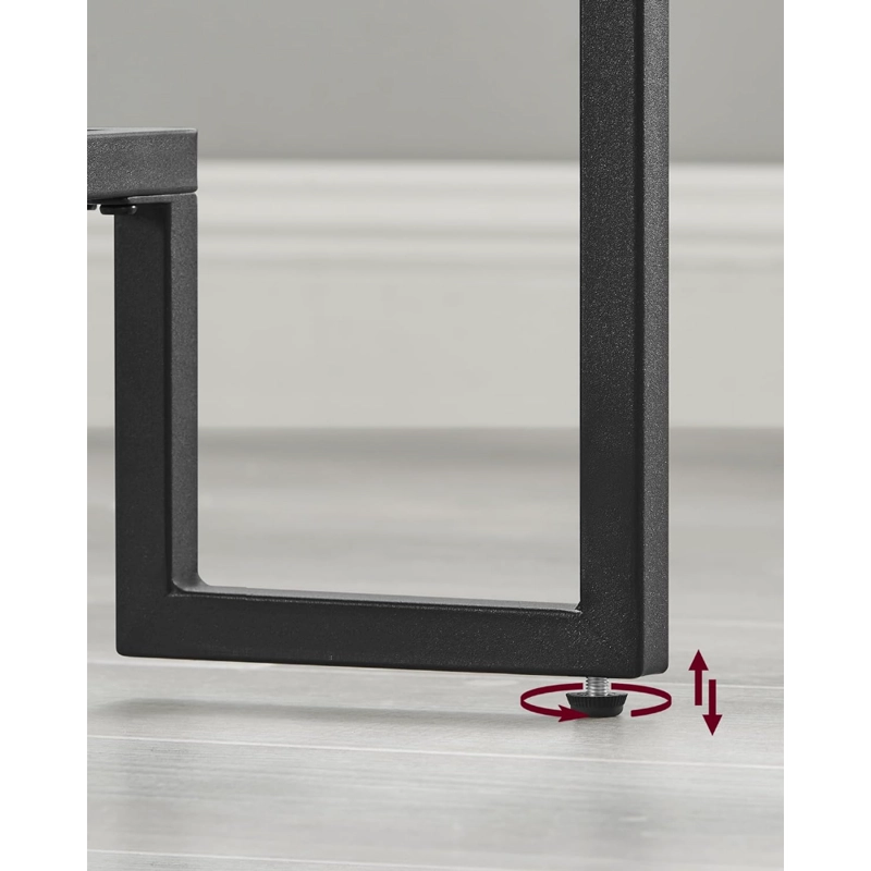 MESA DE CENTRO RECTANGULAR DE VIDRIO Y FIERRO NEGRA LANDALA - 8
