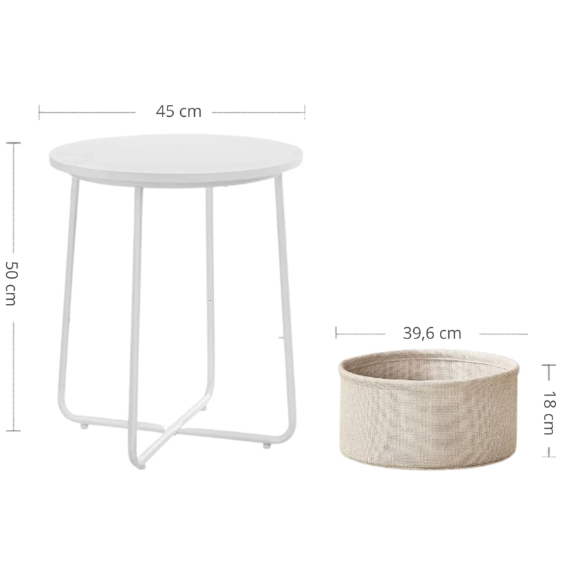 MESA AUXILIAR SPACEZAT NORREBRO CON CANASTO ESTILO INDUSTRIAL - 8