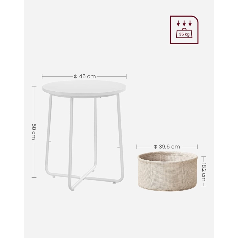 MESA AUXILIAR SPACEZAT NORREBRO CON CANASTO ESTILO INDUSTRIAL - 9