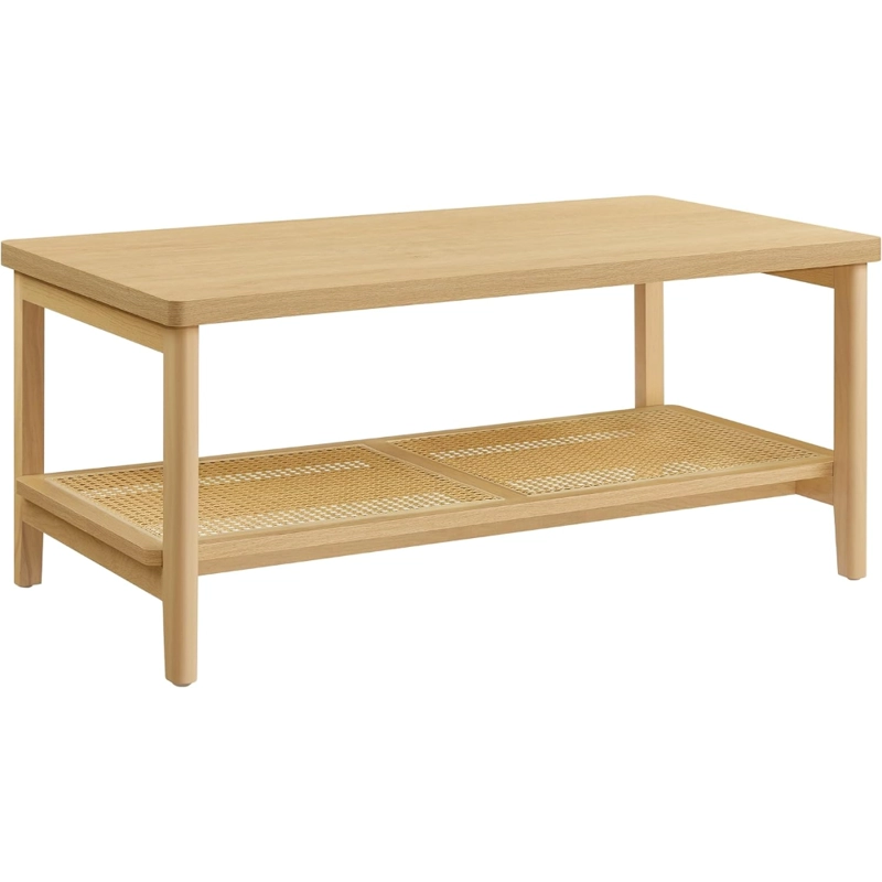 MESA DE CENTRO RECTANGULAR ESTILO RATAN TRENTO - 1