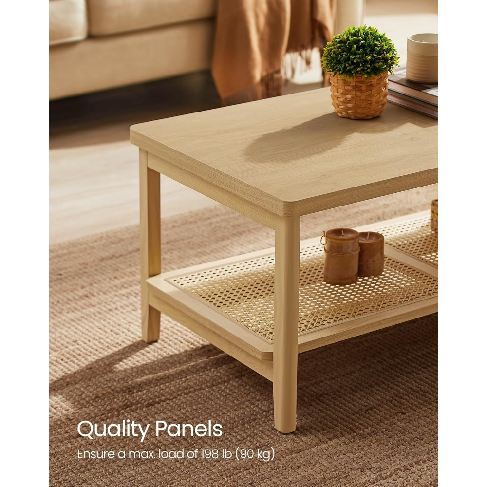 MESA DE CENTRO RECTANGULAR ESTILO RATAN TRENTO - 6