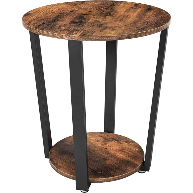 MESA LATERAL SPACEZAT VAGAR AUXILIAR REDONDA ESTILO INDUSTRIAL - 1