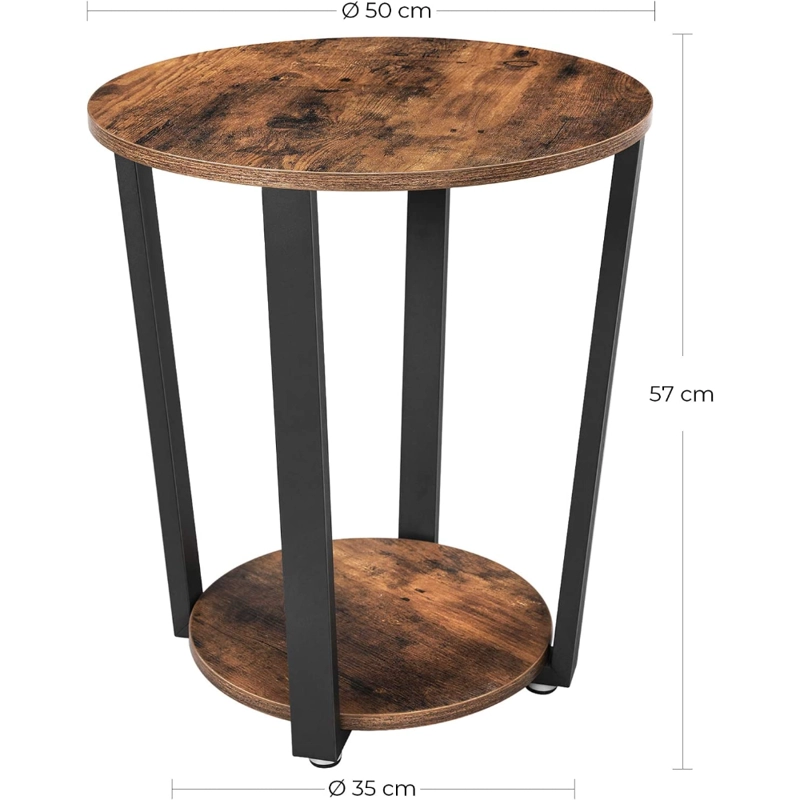 MESA LATERAL SPACEZAT VAGAR AUXILIAR REDONDA ESTILO INDUSTRIAL - 3