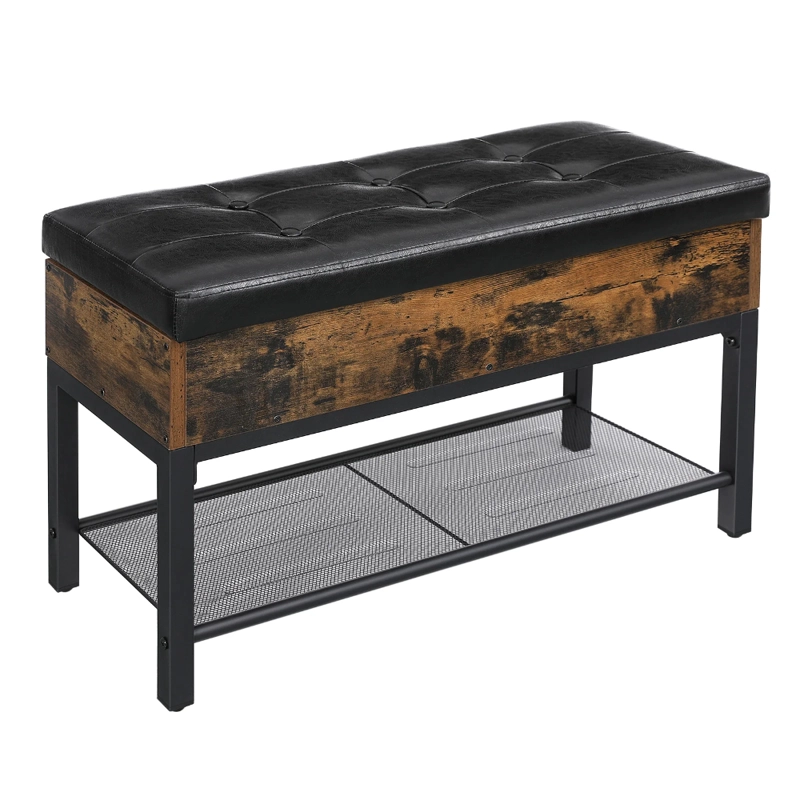 BANQUETA SPACEZAT AVLA ZAPATERO CON BAÚL ECO CUERO - 5