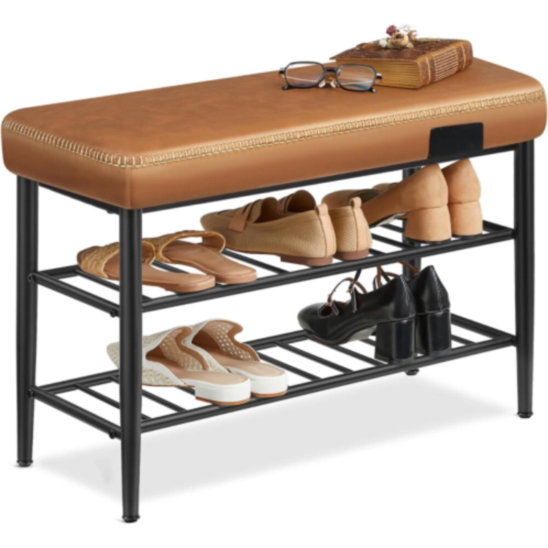 MUEBLE ZAPATERO ECO CUERO CAFE RIETI - 4