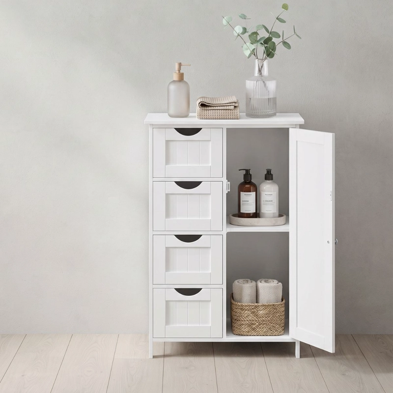 MUEBLE GABINETE ORGANIZADOR MULTIUSO BLANCO 4 CAJONES UTTRAN - 2