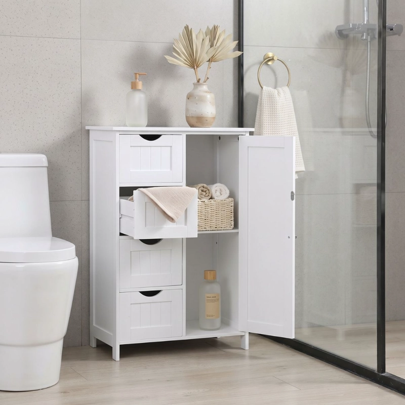 MUEBLE GABINETE ORGANIZADOR MULTIUSO BLANCO 4 CAJONES UTTRAN - 5