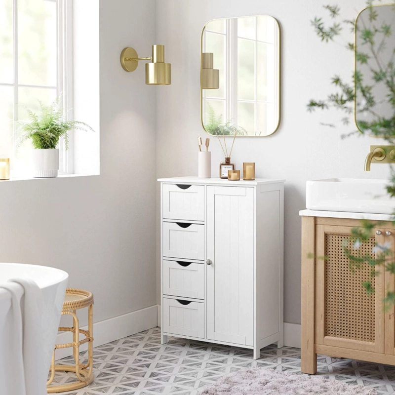 MUEBLE GABINETE ORGANIZADOR MULTIUSO BLANCO 4 CAJONES UTTRAN - 7