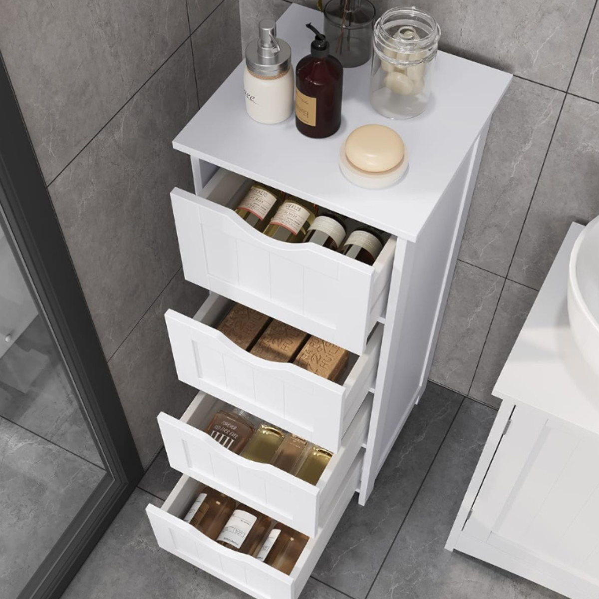 MUEBLE ORGANIZADOR SPACEZAT SALEM MULTIUSO 4 CAJONES BLANCO - 4
