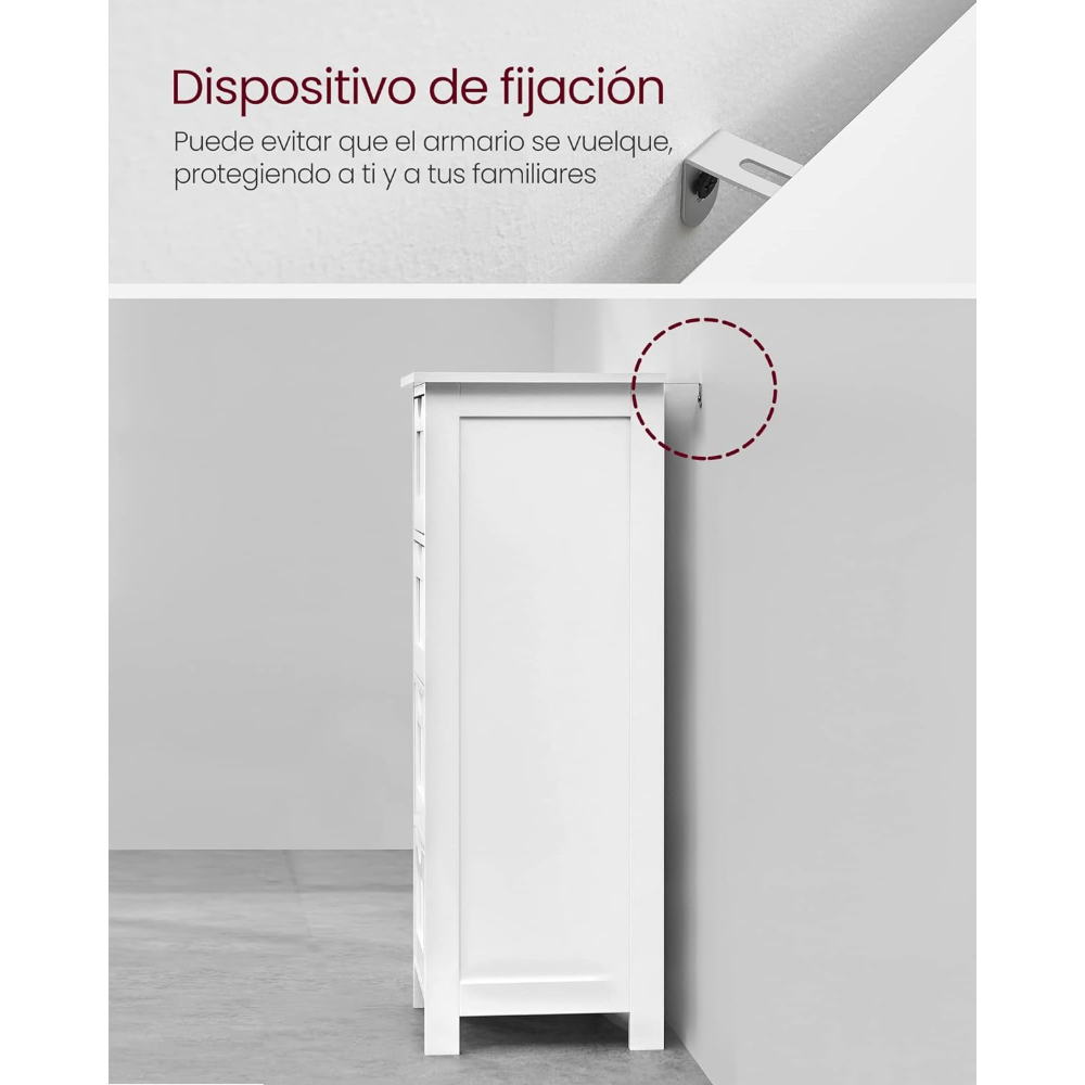 MUEBLE ORGANIZADOR SPACEZAT SALEM MULTIUSO 4 CAJONES BLANCO - 6