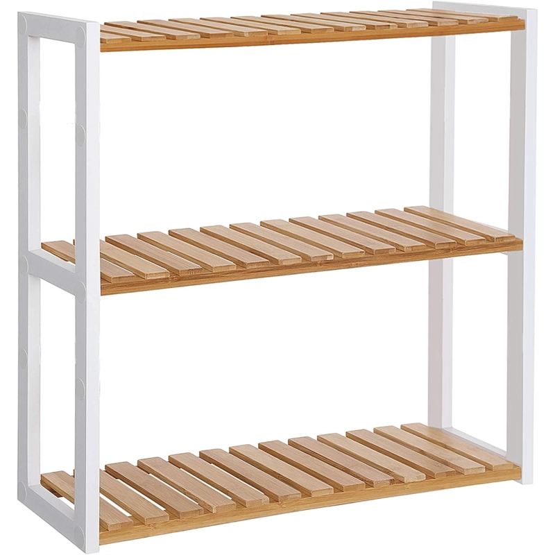 ESTANTERIA ORGANIZADOR AJUSTABLE BAMBU EN COLOR BLANCO SKENAS - 1