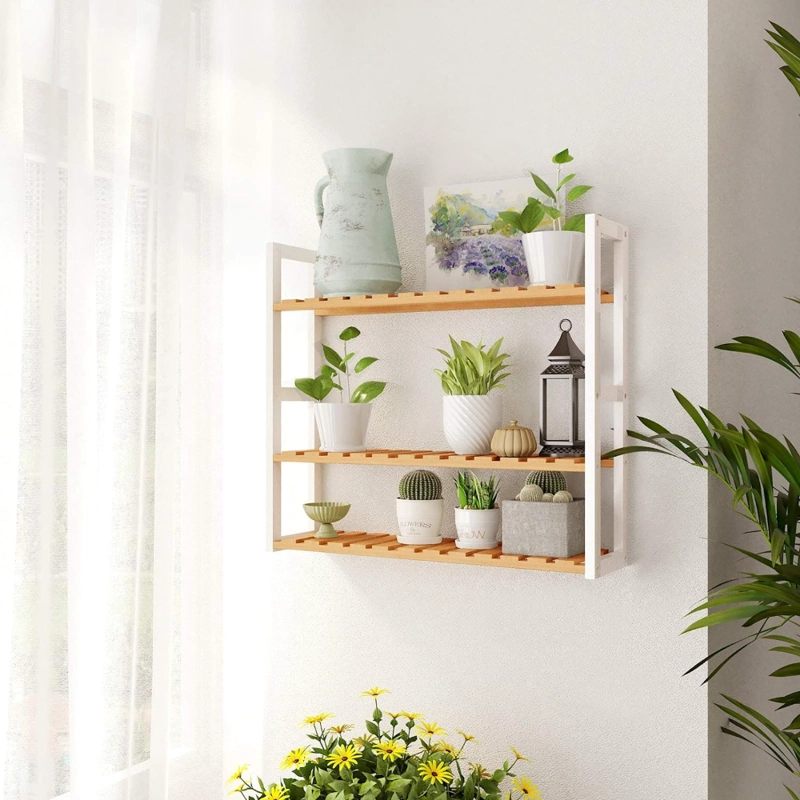 ESTANTERIA ORGANIZADOR AJUSTABLE BAMBU EN COLOR BLANCO SKENAS - 2