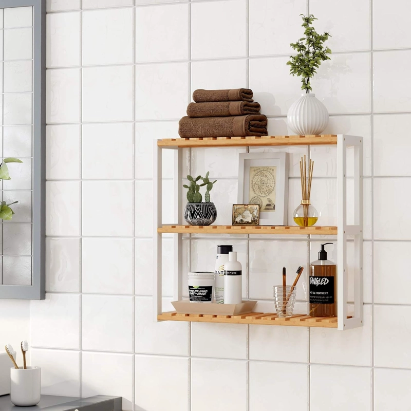 ESTANTERIA ORGANIZADOR AJUSTABLE BAMBU EN COLOR BLANCO SKENAS - 4