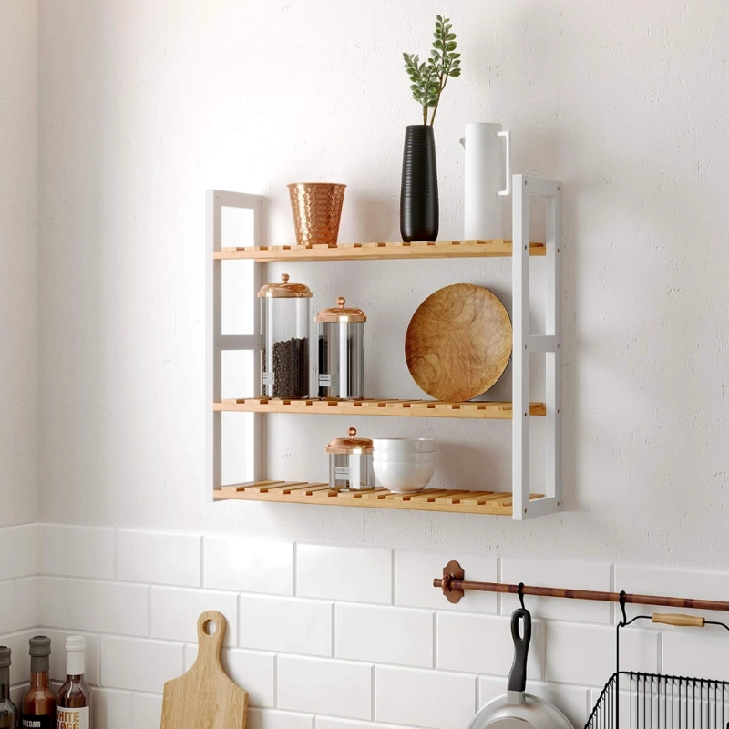 ESTANTERIA ORGANIZADOR AJUSTABLE BAMBU EN COLOR BLANCO SKENAS - 6