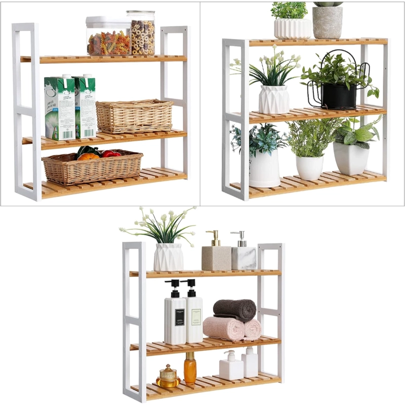 ESTANTERIA ORGANIZADOR AJUSTABLE BAMBU EN COLOR BLANCO SKENAS - 7