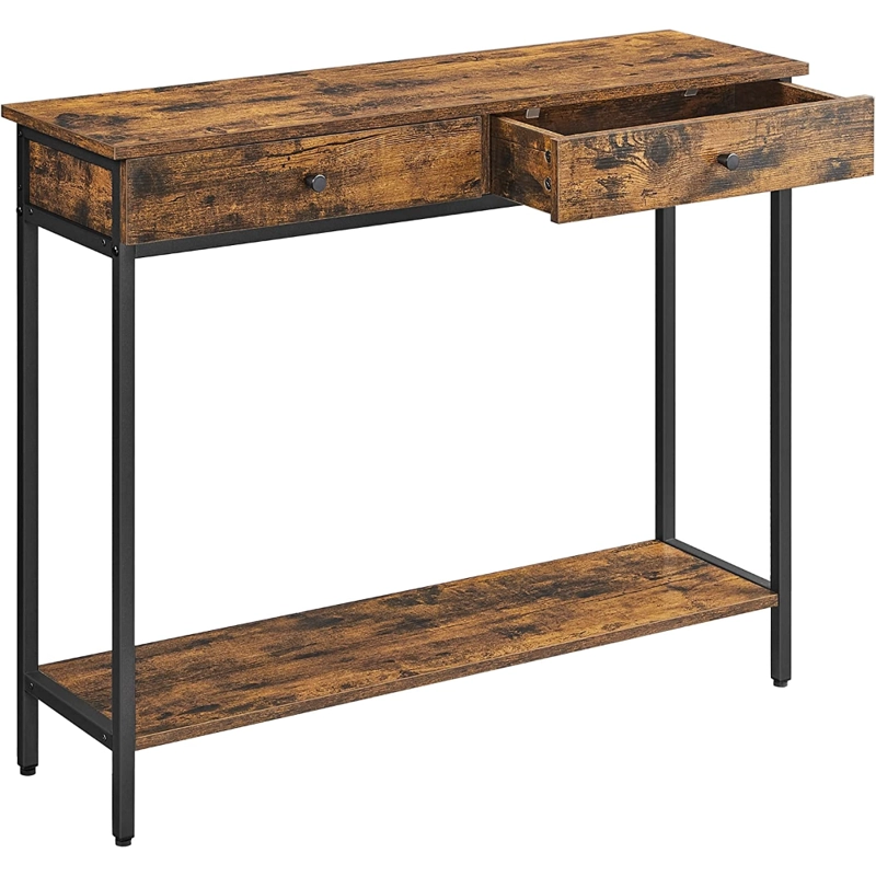 MUEBLE SPACEZAT BRISTOL CAFÉ RECIBIDOR ARRIMO 2 CAJONERA ESTILO INDUSTRIAL - 1