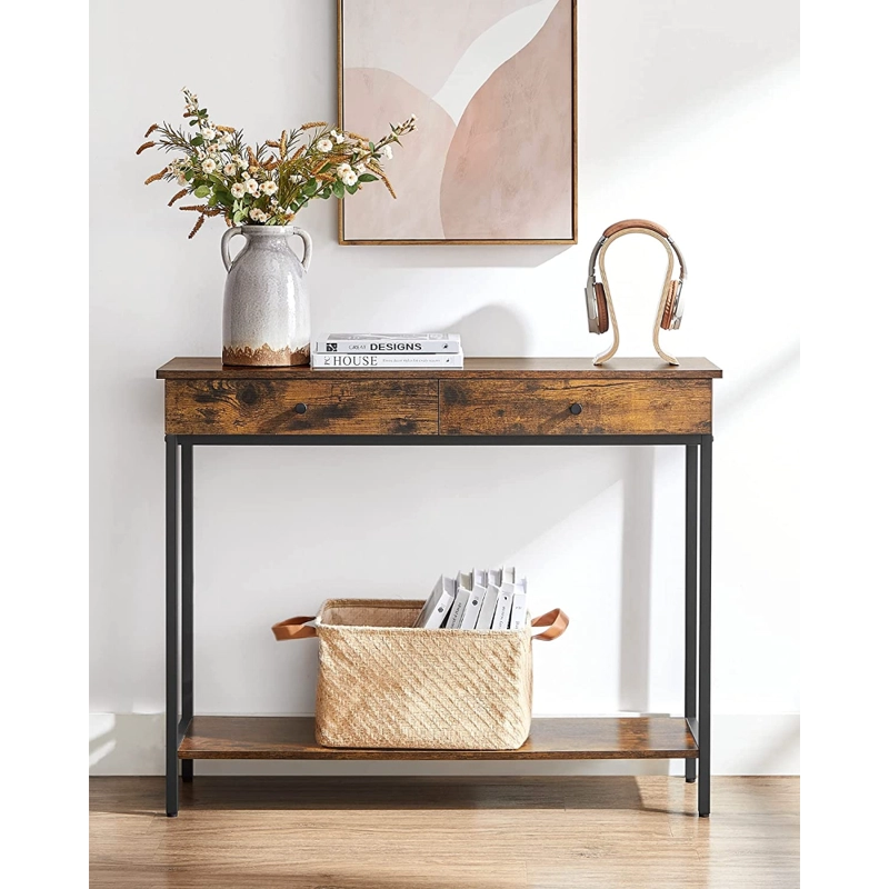 MUEBLE SPACEZAT BRISTOL CAFÉ RECIBIDOR ARRIMO 2 CAJONERA ESTILO INDUSTRIAL - 7
