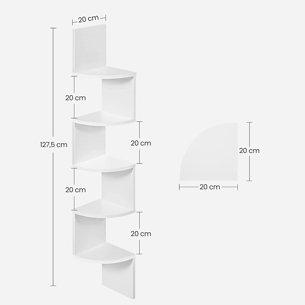 MUEBLE ESTANTE ESQUINERO ZIGZAG BLANCO RIBE - 3