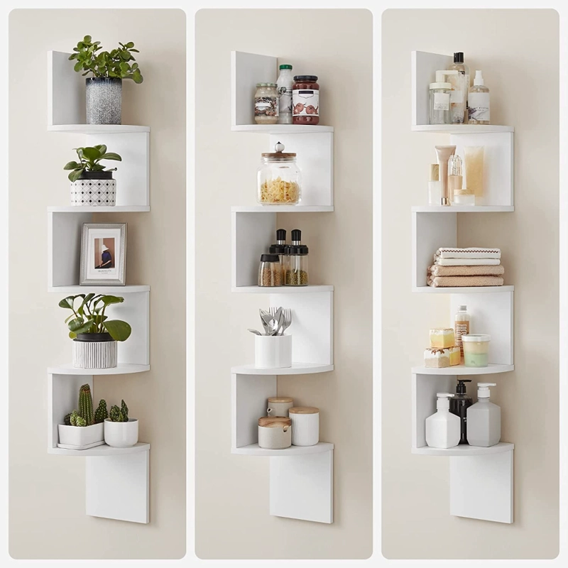 MUEBLE ESTANTE ESQUINERO ZIGZAG BLANCO RIBE - 6