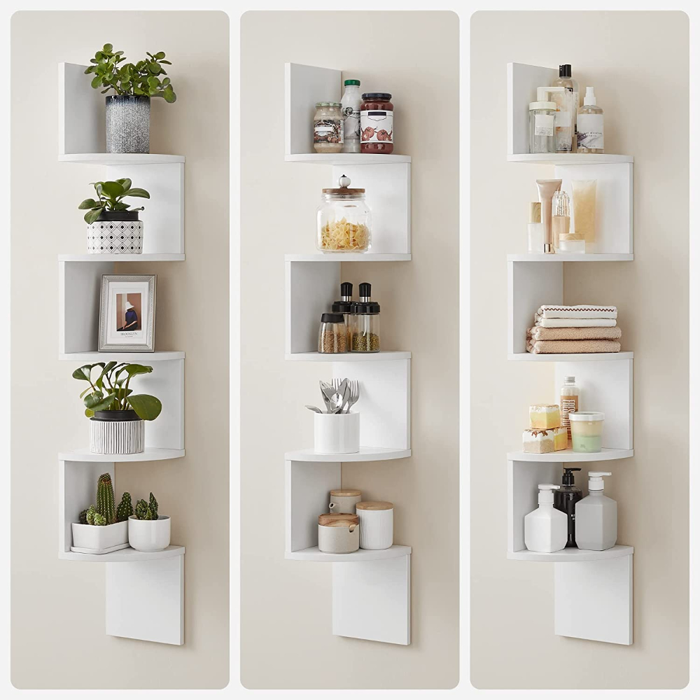 MUEBLE ESTANTE ESQUINERO ZIGZAG BLANCO RIBE - 6