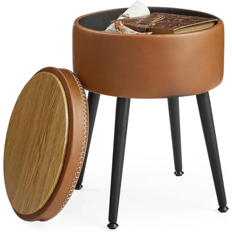 SILLA TABURETE ECOCUERO CAFE ALMACENAMIENTO TUNE - 2