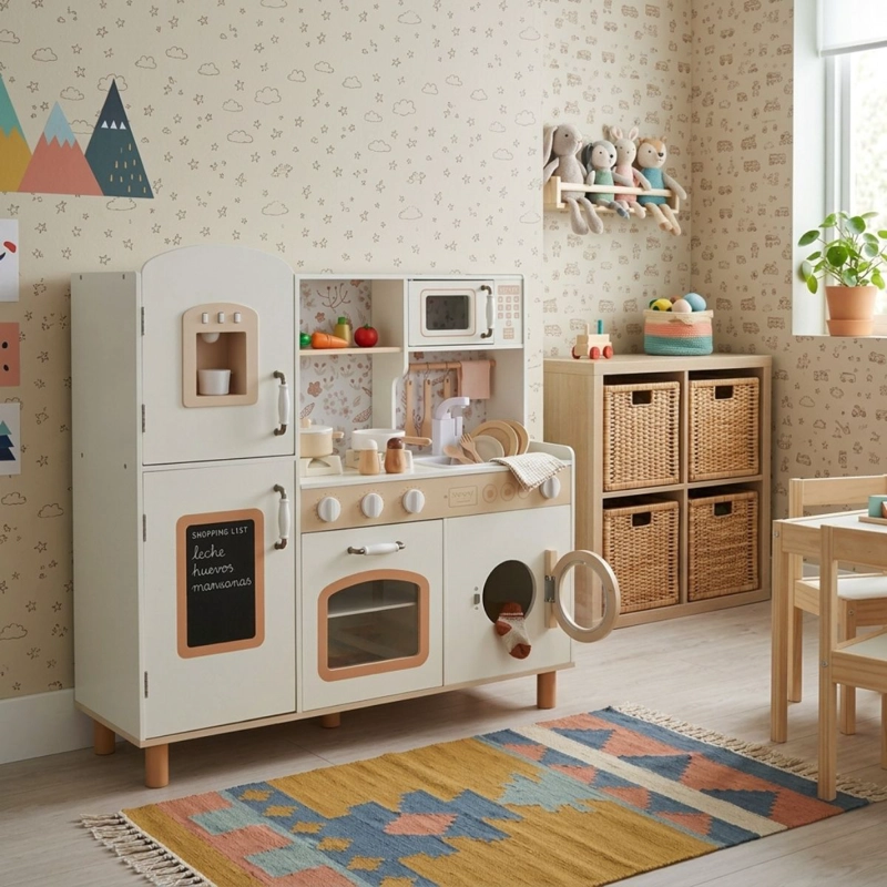 COCINA INFANTIL MADERA ESTILO VINTAGE FLORA - 3