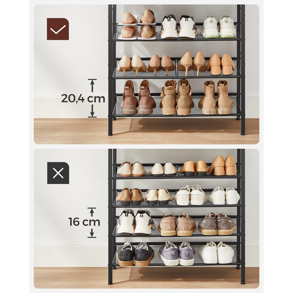 MUEBLE ZAPATERO SIRKKA 5 NIVELES FIERRO Y MADERA - 5
