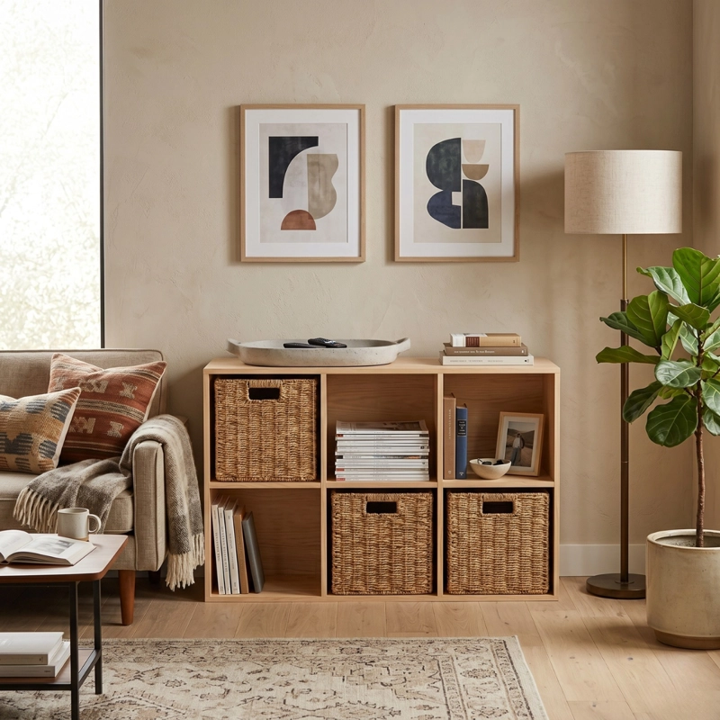 MUEBLE ORGANIZADOR CON CANASTOS SIENA - 3