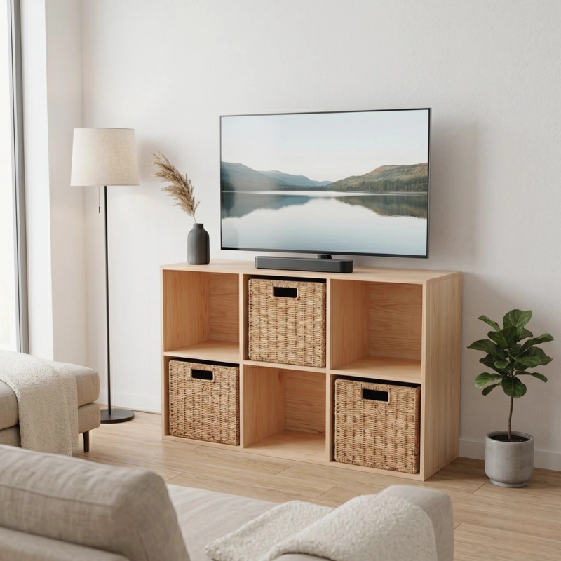 MUEBLE ORGANIZADOR CON CANASTOS SIENA - 4