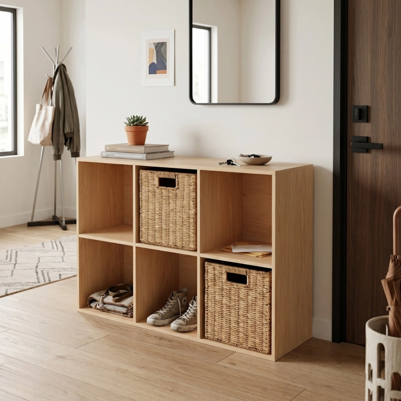MUEBLE ORGANIZADOR CON CANASTOS SIENA - 6