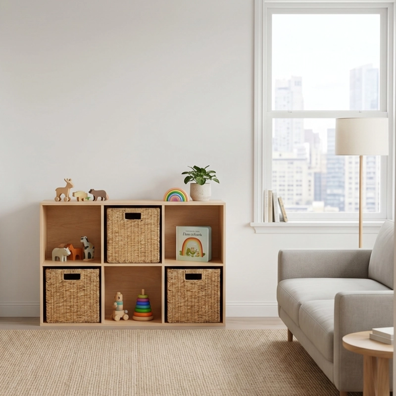 MUEBLE ORGANIZADOR CON CANASTOS SIENA - 7