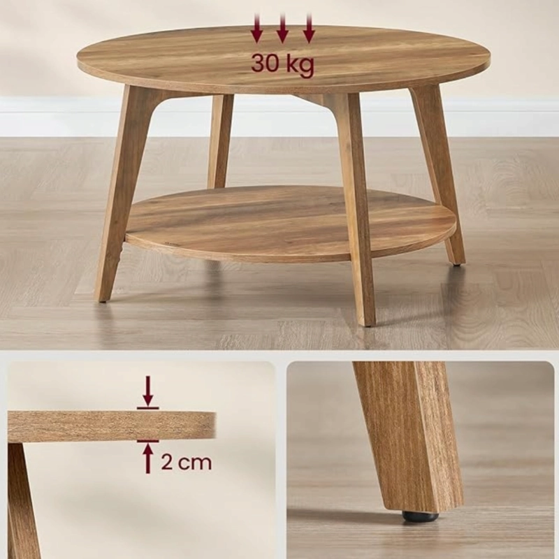 MESA DE CENTRO MADERA REDONDA KOLEN - 4