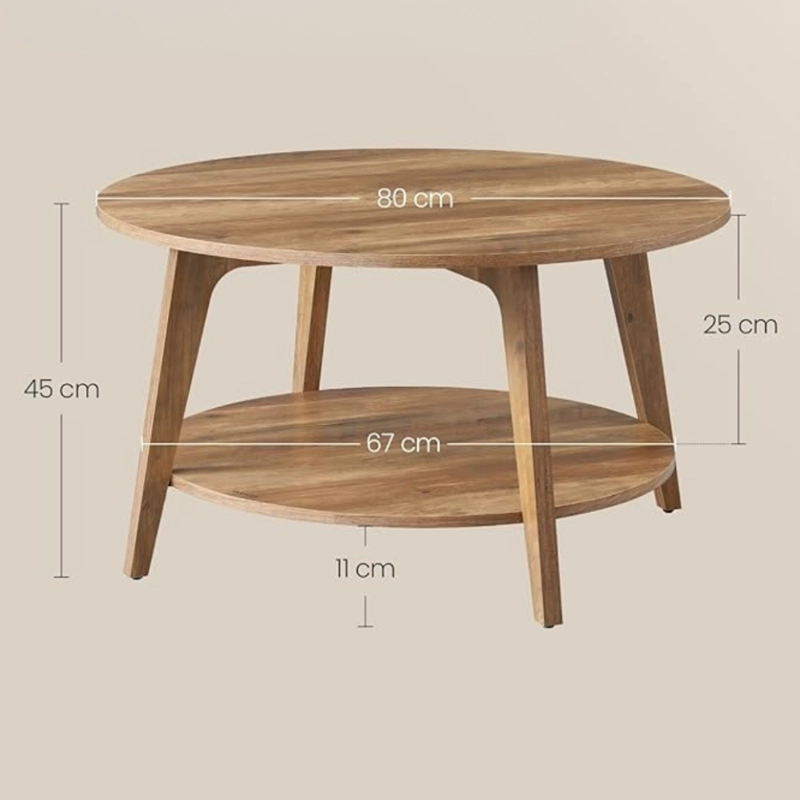 MESA DE CENTRO MADERA REDONDA KOLEN - 6