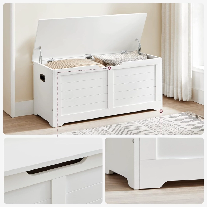 BANQUETA BAUL ALMACENAJE BLANCO SAFFLE - 7