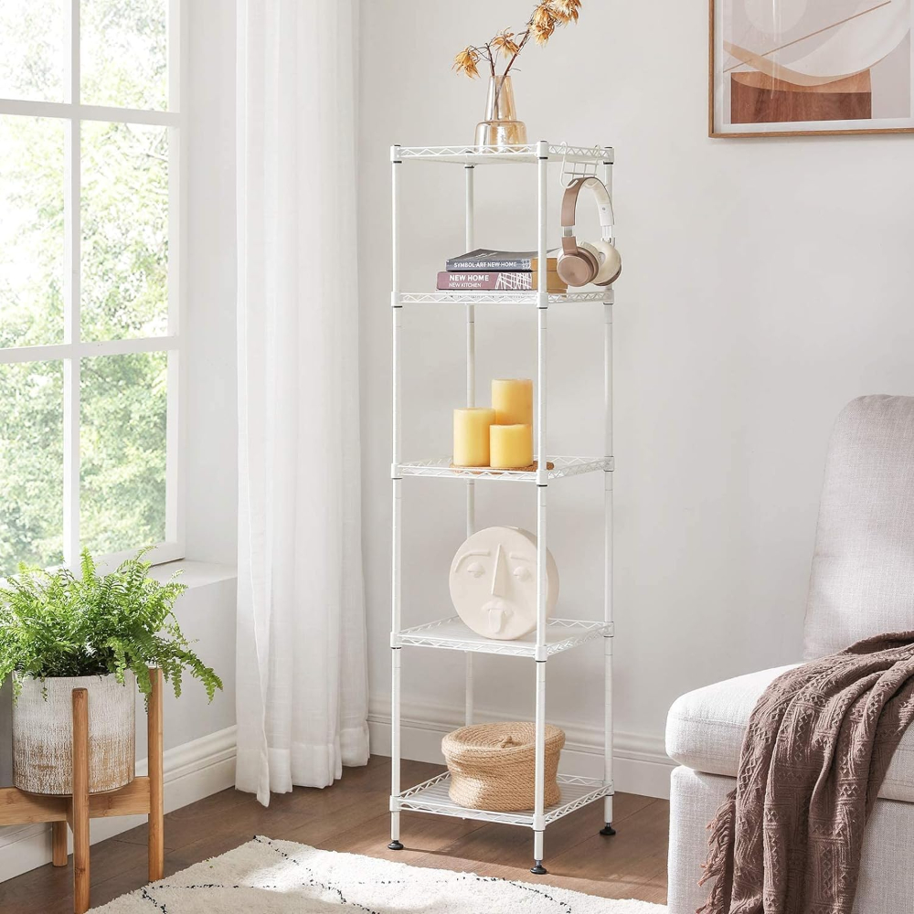ESTANTERIA ORGANIZADOR BLANCO AJUSTABLE 5 NIVELES DUNKER - 2