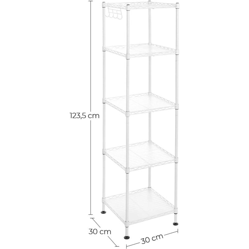 ESTANTERIA ORGANIZADOR BLANCO AJUSTABLE 5 NIVELES DUNKER - 3