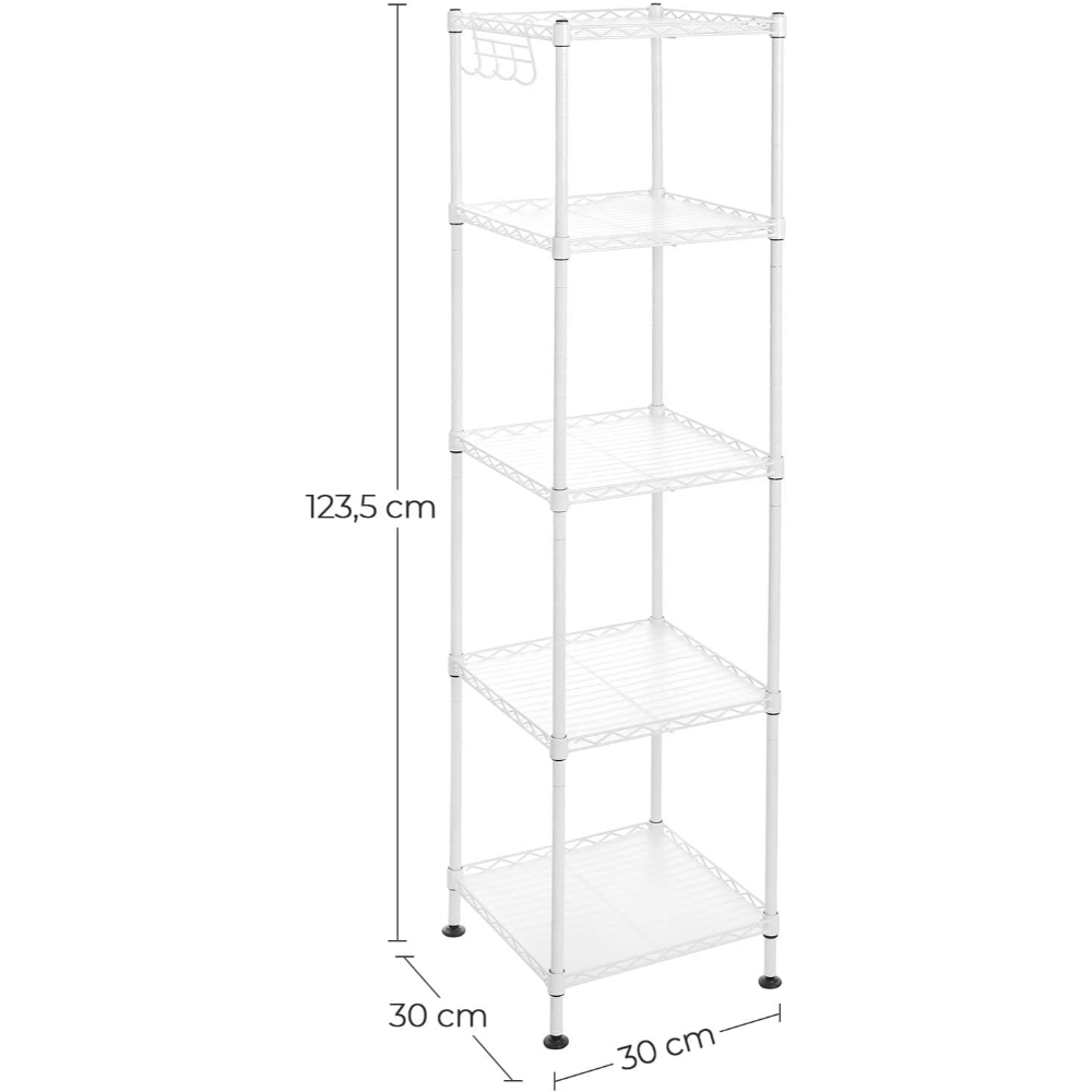 ESTANTERIA ORGANIZADOR BLANCO AJUSTABLE 5 NIVELES DUNKER - 3